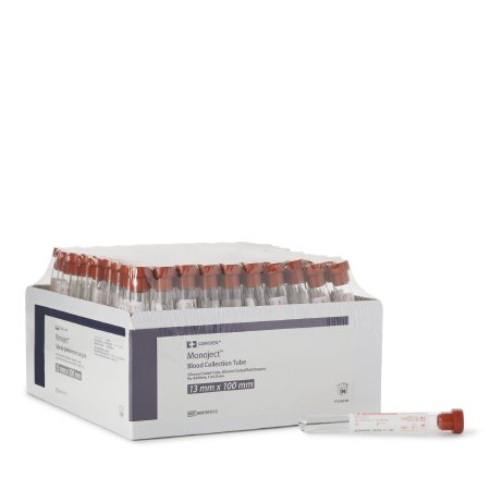 Cardinal Monoject™ Venous Blood Collection Tube Plain 7 mL Conventional Closure Glass Tube - Case of 1000 - 8881301512-CS