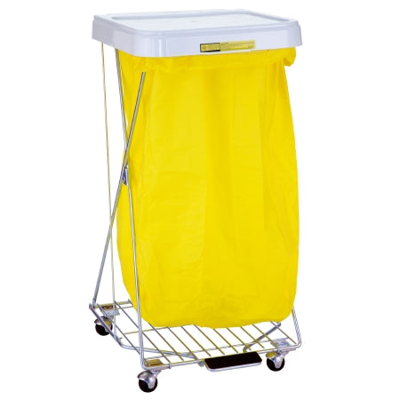 R & B Wire Products Hamper Stand Economy Square Opening Foot Pedal Self-Closing Lid - Each - 697-EA