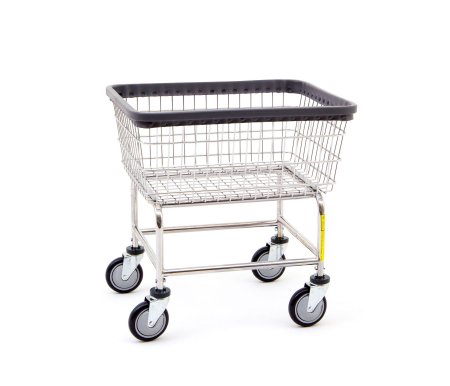 R & B Wire Products Heavy Duty Laundry Cart 2.5 Bushel Capacity Steel 5 Inch Clean Wheel System™ Casters - Each - 100CEC-EA