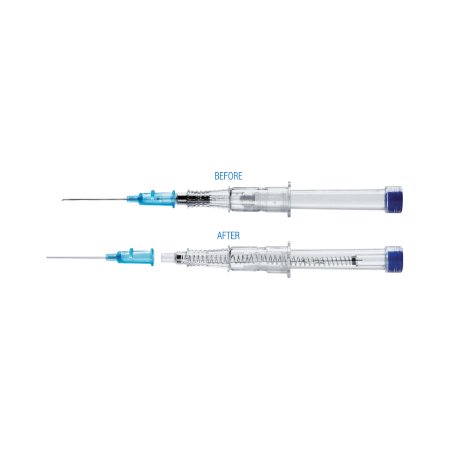 Retractable Technologies Peripheral IV Catheter VanishPoint® 24 Gauge 0.75 Inch Retracting Safety Needle - Case of 4 - 31221-CS