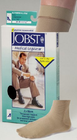 BSN Medical Compression Socks JOBST® for Men Classic Knee High Medium Navy Closed Toe - Pair - 110337-PR