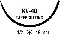 Covidien Nonabsorbable Suture with Needle Stainless Steel KV-40 1/2 Circle Taper Cutting Needle Size 7 - Box of 12 - 88862392-49-BX