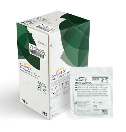 Ansell Surgical Glove GAMMEX® Non-Latex PI Green Size 5.5 Sterile Polyisoprene Standard Cuff Length Micro-Textured Light Green Chemo Tested - Case of 200 - 20685255-CS