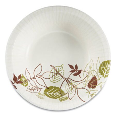 Dixie® Pathways Heavyweight Paper Bowls, 20 oz, Green/Burgundy, 500/Carton - CT/1 - DXE-SX20PATH-CT