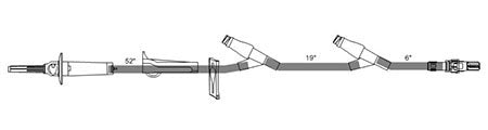 ICU Medical Primary IV Administration Set Bravo24® Gravity 2 Ports 15 Drops / mL Drip Rate With Filter 83 Inch Tubing - Case of 25 - B9902-CS