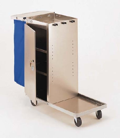 Lakeside Manufacturing Fixed Platform Housekeeping Cart Stainless Steel 4 Shelves 18 X 36 Inch Shelves 18 X 46 X 41 Inch - Each - 53580-EA