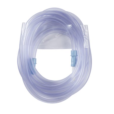 McKesson Suction Connector Tubing McKesson 12 Foot Length 0.25 Inch I.D. Sterile Female / Male Connector Clear Ribbed OT Surface NonConductive PVC - Case of 20 - 16-66307-CS