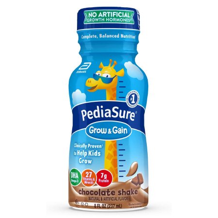 Abbott Nutrition Pediatric Oral Supplement PediaSure® Grow & Gain Shake 8 oz. Bottle Liquid Calories - Pack of 6 - 58058-PK