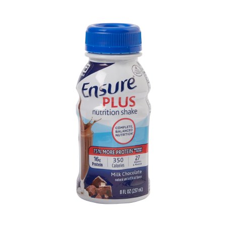 Abbott Nutrition Oral Supplement Ensure® Plus Nutrition Shake Milk Chocolate Flavor Liquid 8 oz. Bottle - Each - 57266-EA