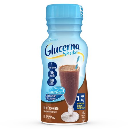 Abbott Nutrition Oral Supplement Glucerna® Original Shake Rich Chocolate Flavor Liquid 8 oz. Bottle - Case of 24 - 57804-CS