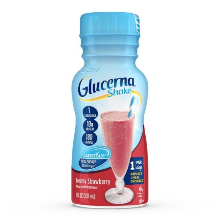 Abbott Nutrition Oral Supplement Glucerna® Original Shake Creamy Strawberry Flavor Liquid 8 oz. Bottle - Pack of 6 - 57807-PK