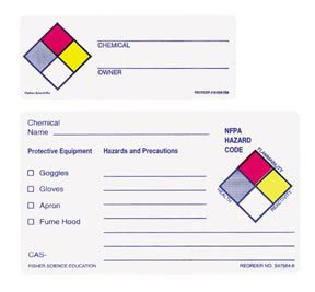 Fisher Scientific Pre-Printed Label Fisherbrand™ Warning Label Pink / White Paper Symbol ____ Blue Biohazard 3 X 5 Inch - Pack of 100 - S475646-PK