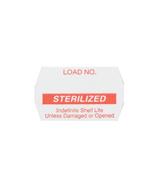 SPS Medical Supply Pre-Printed Label Barkley® Advisory Label White Sterilized Red Sterilization Label - Box of 10 - RSL-010-M-BX
