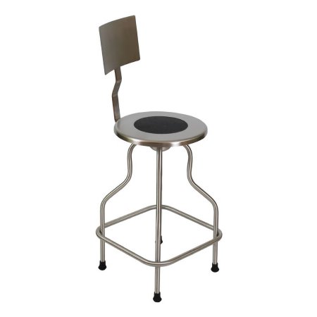 UMF Medical Exam Stool Backrest, Stainless Steel Spin Lift Screw Adjustment - Each - SS6700-EA