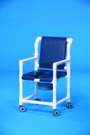 IPU Shower Chair ipu® Fixed Arms PVC Frame With Backrest 17-1/4 Inch Seat Width 300 lbs. Weight Capacity - Each - SCC700G-EA