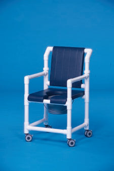 IPU Shower Chair ipu® Fixed Arms PVC Frame With Backrest 17-1/4 Inch Seat Width 300 lbs. Weight Capacity - Each - SCC700G-EA