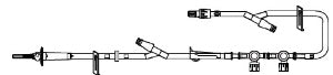 ICU Medical Primary IV Administration Set ICU Gravity Without Ports 15 Drops / mL Drip Rate With Filter 120 Inch Tubing - Case of 25 - B5900-49-CS