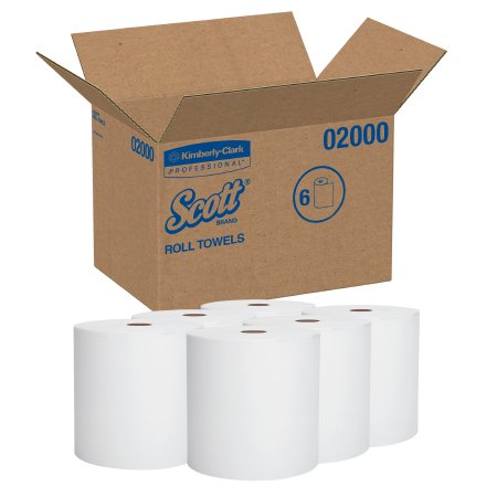 Kimberly Clark Paper Towel Scott® Hardwound Roll 8 Inch X 950 Foot - Case of 6 - 02000-CS