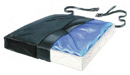 Skil-Care Seat Cushion Thin-Line 18 W X 16 D X 2-1/2 H Inch Foam / Gel - Each - 751026-EA