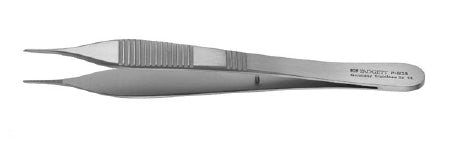 Integra Lifesciences Tissue Forceps Padgett® Adson 4-3/4 Inch Length Surgical Grade Stainless Steel NonSterile NonLocking Narrow Thumb Handle Straight Delicate, 1 X 2 Teeth and Tying Platform - Each - PM-6129-EA