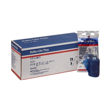 BSN Medical Cast Tape Delta-Lite® Plus 3 Inch X 12 Foot Fiberglass / Resin Deep Blue - Box of 10 - 7345821-BX