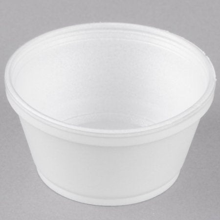 RJ Schinner Co Food Container Dart® White Squat Foam - Case of 1000 - 8SJ20-CS