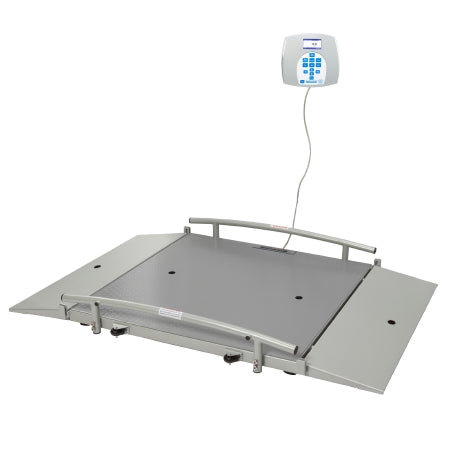 Health O Meter Wheelchair Scale Health O Meter® Digital LCD Display 1000 lbs. / 454 kg Capacity Gray AC Adapter / Battery Operated - Each - 2650KL-EA