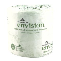 Georgia Pacific Toilet Tissue envision® White 2-Ply Standard Size Cored Roll 550 Sheets 4 X 4-1/20 Inch - Roll of 1 - 19880/01-RL