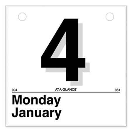 AT-A-GLANCE® Today Is Daily Wall Calendar Refill, 6 x 6, White Sheets, 12-Month (Jan to Dec): 2024 - Each - AAG-K150-EA