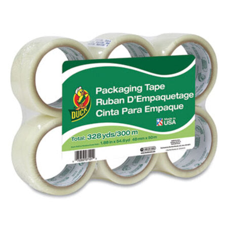 Duck® Commercial Grade Packaging Tape, 3" Core, 1.88" x 55 yds, Clear, 6/Pack - Pack of 1 - DUC-240053-PK