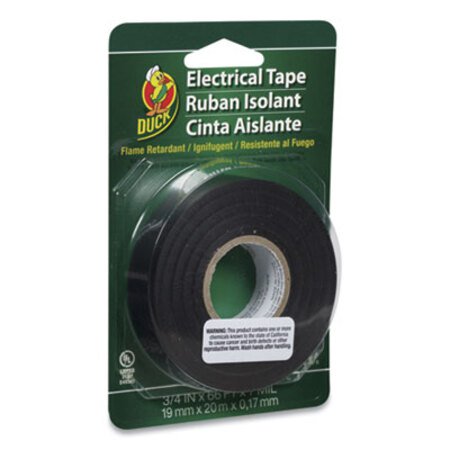 Duck® Pro Electrical Tape, 1" Core, 0.75" x 66 ft, Black - Roll of 1 - DUC-551117-RL