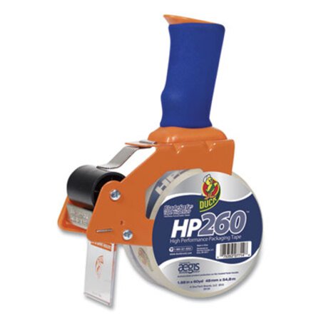 Duck® Bladesafe® Bladesafe Antimicrobial Tape Gun with One Roll of Tape, 3" Core, For Rolls Up to 2" x 60 yds, Orange - Pack of 1 - DUC-1078566-PK