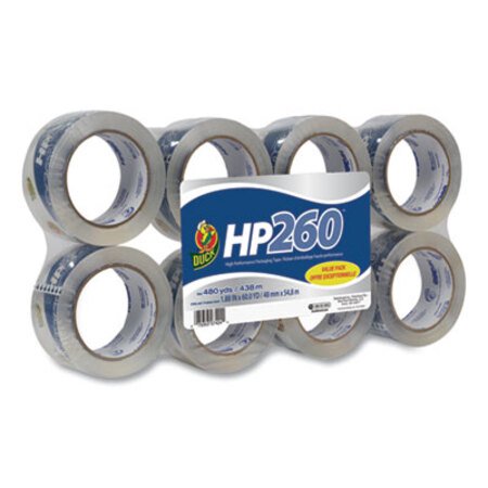 Duck® HP260 Packaging Tape, 3" Core, 1.88" x 60 yds, Clear, 8/Pack - Pack of 1 - DUC-0007424-PK