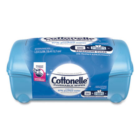 Cottonelle® Fresh Care Flushable Cleansing Cloths, 1-Ply, 3.75 x 5.5, White, 42/Pack - Each - KCC-36734-EA