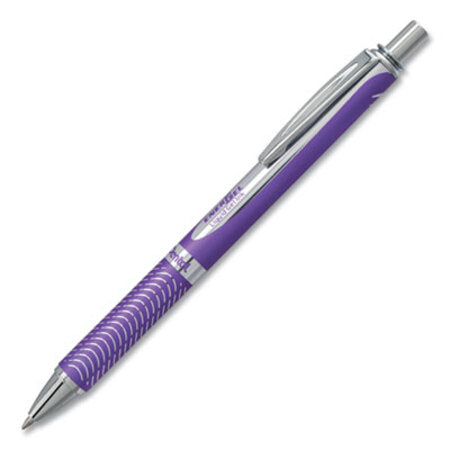 Pentel® EnerGel Alloy RT Gel Pen, Retractable, Medium 0.7 mm, Violet Ink, Violet Barrel - Each - PEN-BL407VV-EA