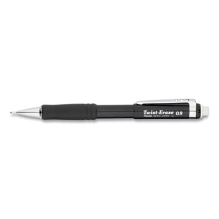 Pentel® Twist-Erase III Mechanical Pencil, 0.9 mm, HB (#2.5), Black Lead, Black Barrel - Each - PEN-QE519A-EA