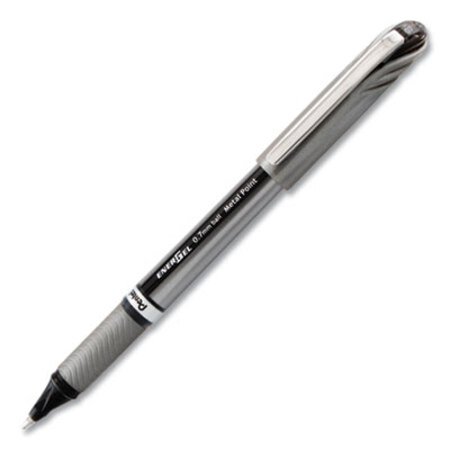 Pentel® EnerGel NV Gel Pen, Stick, Medium 0.7 mm, Black Ink, Gray Barrel, Dozen - DZ/1 - PEN-BL27A-DZ