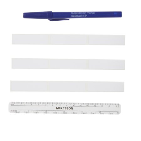 McKesson Surgical Skin Marker with Label McKesson Gentian Violet Regular Tip Ruler Sterile - Box of 50 - 19-0752-BX