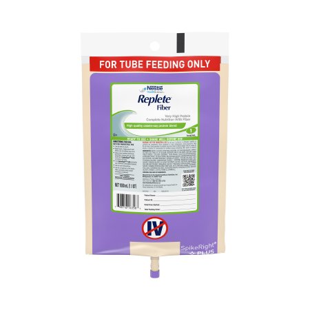 Nestle Healthcare Nutrition Tube Feeding Formula Replete® Fiber Unflavored Liquid 33.8 oz. Ready to Hang Prefilled Container - Case of 6 - 10798716263587-CS