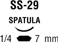 Medtronic MITG Absorbable Suture with Needle Polysorb™ Polyester SS-29 1/4 Circle Conventional Cutting Spatula Needle Size 6 - 0 Braided - Box of 1 - L-1755K-BX