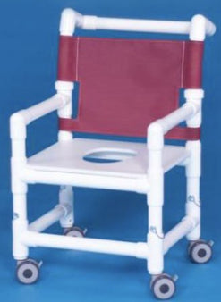 IPU Shower Chair ipu® Fixed Arms Mesh Backrest with Pushbar 16 Inch Seat Width 250 lbs. Weight Capacity - Each - PD SC26 FS-EA