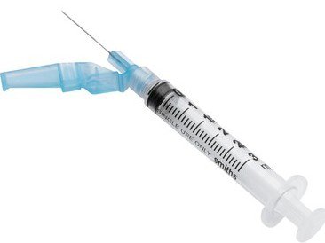 Smiths Medical Safety Hypodermic Syringe with Needle Needle-Pro® EDGE™ 3 mL 1-1/2 Inch 22 Gauge Hinged Safety Needle Regular Wall - Case of 8 - 432215-CS