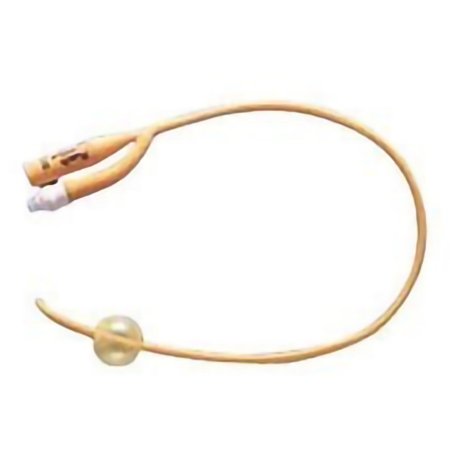 Teleflex LLC Foley Catheter Rusch PureGold® 2-Way / Tiemann / One Eye Coude Tip 30 cc Balloon 12 Fr. PTFE (Teflon) Coated Latex - Box of 10 - 318312-BX