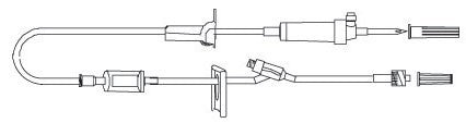 Advanced Medical Systems Primary IV Administration Set Vygon Gravity 1 Port 20 Drops / mL Drip Rate With Filter 84 Inch Tubing - Case of 50 - KS-975-2-CS