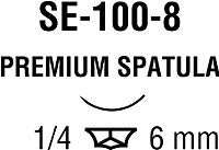 Covidien Absorbable Suture with Needle Polysorb™ Polyester SE-100-8 1/4 Circle Spatula Needle Size 6 - 0 Braided - Box of 1 - L-1750K-BX