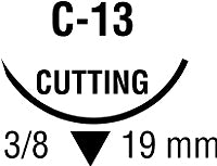 Covidien Absorbable Suture with Needle Biosyn™ Polyester C-13 3/8 Circle Reverse Cutting Needle Size 4 - 0 Monofilament - Box of 1 - SM-791-BX