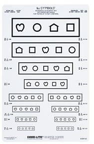 Good-Lite Preschool Eye Test Chart Lea Symbols® 10 Foot Distance Acuity Test - Each - 259101-EA