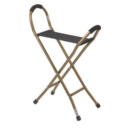 Drive Medical Quad Cane with Sling Seat drive™ Aluminum 34 Inch Height Bronze - Each - RTL10360-EA