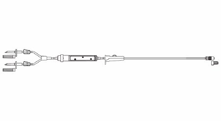 Codan US Corp IV Pump Set Codan Gravity / Pump 20 Drops / mL Drip Rate With Filter 75 Inch Tubing - Case of 50 - B840-CS