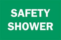 Fisher Scientific Door / Wall Sign Facility Brady™ Safety Shower - Each - 19035456-EA